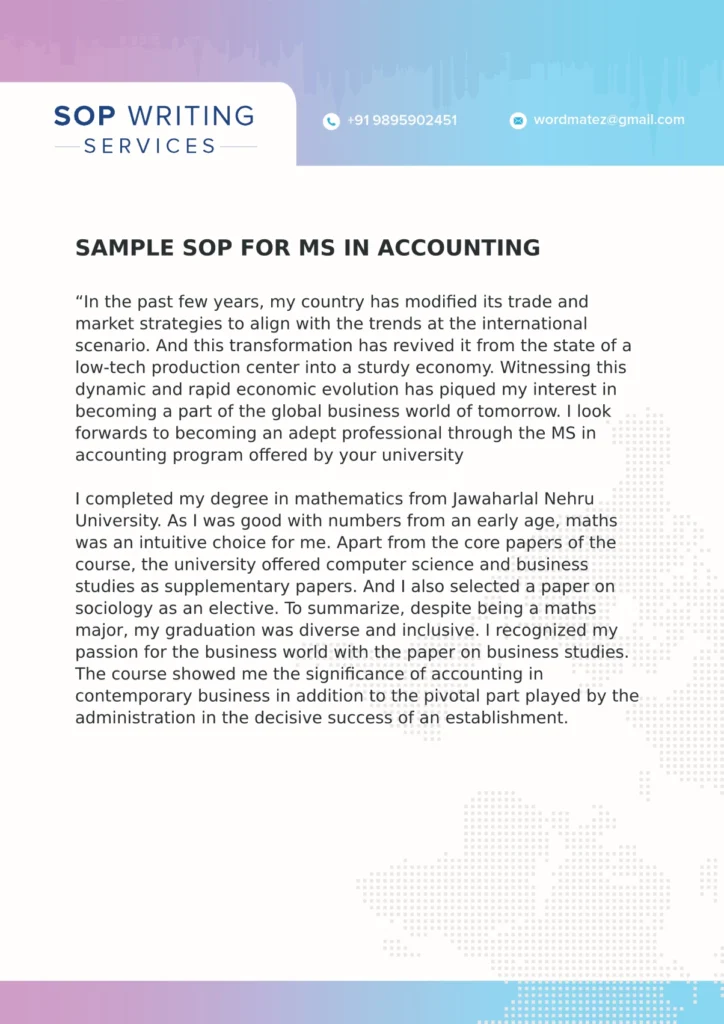 Sample sop for accounting1