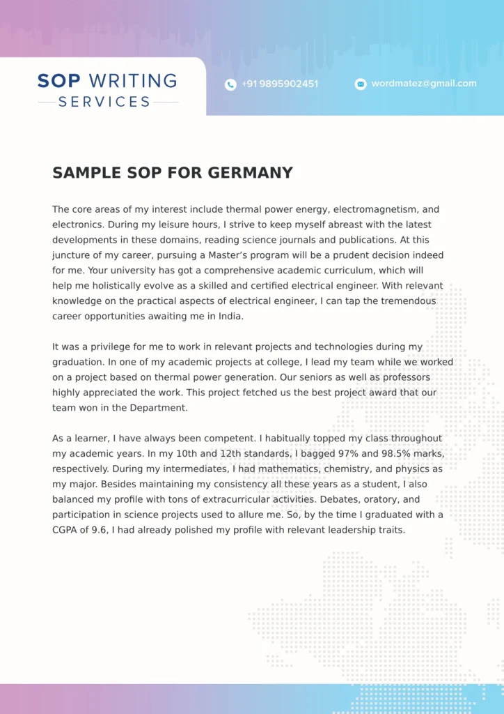 Sample Sop For Germany3