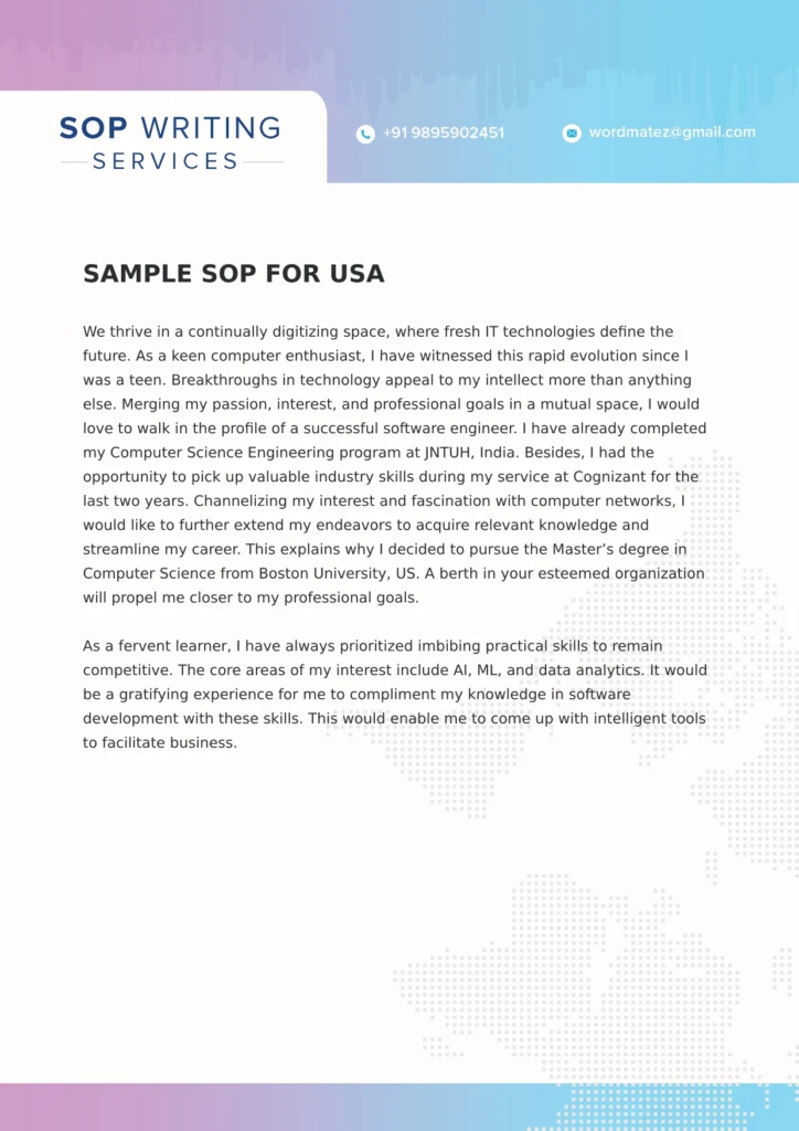Sample Sop For Usa1