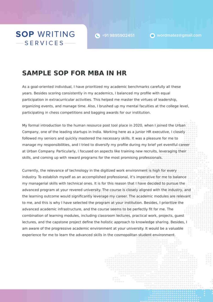 Sample Sop For Mba The Document Template Vrogue co